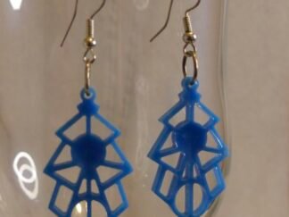 Pendientes artesanales Largos Noria Azul