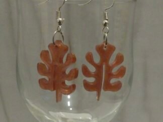 Pendientes artesanales Largos Hojas Naranja Terracota