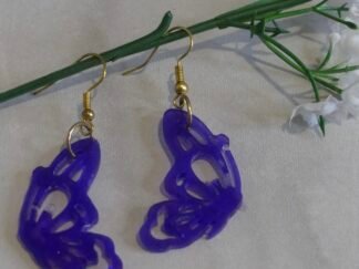 Pendientes artesanales Largos Mariposas Morado