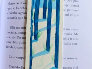 Marcapáginas artesanal Bosque Azul Azul