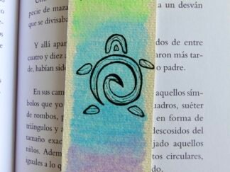 Marcapáginas artesanal Tortuga Marina Azul