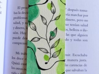 Marcapáginas artesanal Rama Botánica Verde