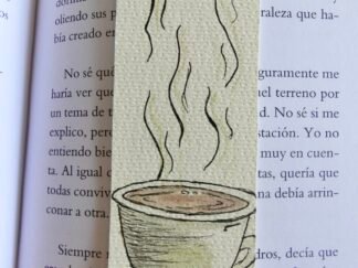 Marcapáginas artesanal Taza Café Crema