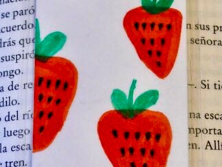 Marcapáginas artesanal Fresas Rojo