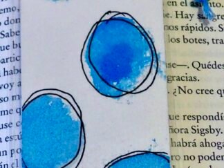 Marcapáginas artesanal Círculos Abstractos Azul