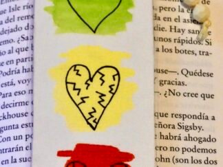 Marcapáginas artesanal Corazones Multicolor