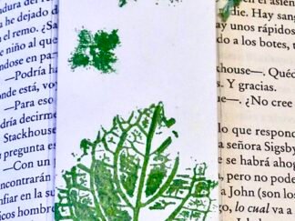 Marcapáginas artesanal Hoja Natural Verde