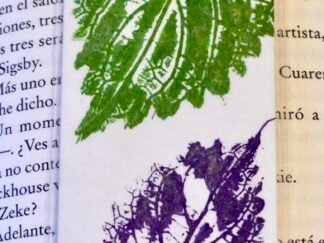 Marcapáginas artesanal Hojas Naturales Verde