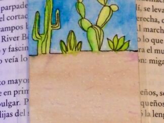 Marcapáginas artesanal Cactus, Desierto Azul