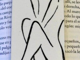 Marcapáginas artesanal Figura Femenina Blanco