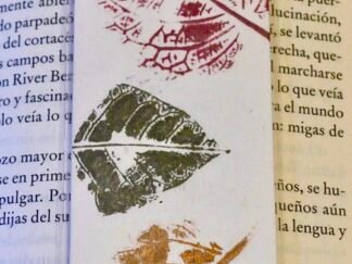 Marcapáginas artesanal Hojas Naturales Multicolor