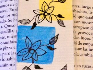 Marcapáginas artesanal Flores Artísticas Multicolor