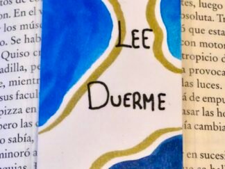 Marcapáginas artesanal Frase Abstracta Azul