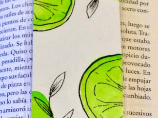 Marcapáginas artesanal Limas Cítricas Verde Vibrante