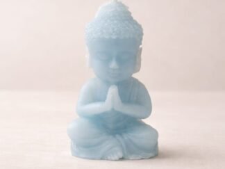 Vela artesanal Buda Azul Pastel