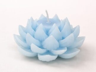 Vela artesanal Flor Loto Azul Claro