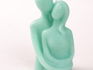 Vela artesanal Pareja Abrazada Verde Menta