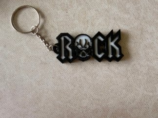 Llavero ROCK Calavera Blanco y Negro
