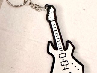 Llavero Guitarra Eléctrica Blanco