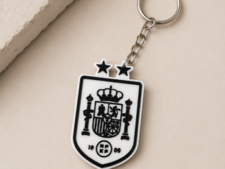 Llavero Escudo Selección Española Blanco y Negro