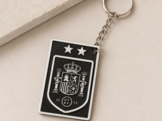 Llavero Escudo RFEF Negro y Blanco