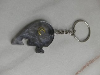Llavero corazón puzle gris efecto mármol
