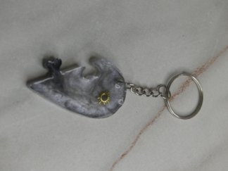 Llavero corazón puzle gris efecto mármol